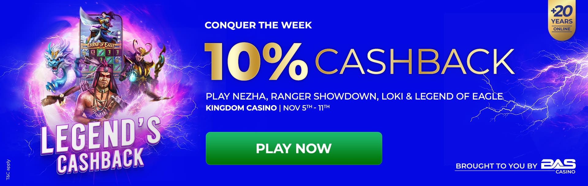 Casino Legend's Cashback