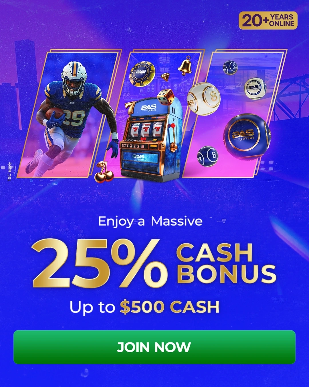 25% Cash Bonus General Promo 